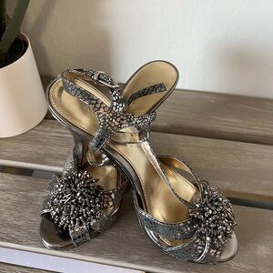 ANTONIO MELANI Metallic Silver Heels